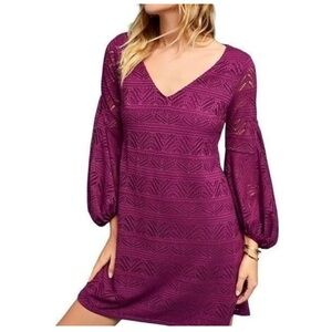 [ANTHROPOLOGIE] Maeve Laila Lace Lined Purple Dress